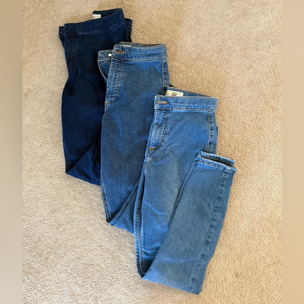 Bundle: three top shop jeans